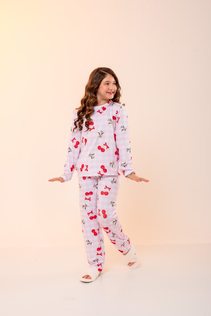 Pijama Calça Quadriculado Cereja